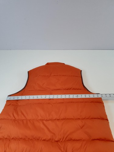 Coach Down Puffer Vest Mens Large Orange Brown Nylon Quilted Zip Outdoor Jacket - Picture 8 of 12