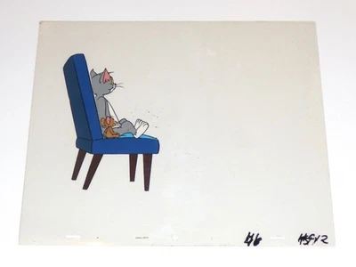TOM AND JERRY 1960s ORIGINAL PRODUCTION CEL SETUP - Image 1 of 3