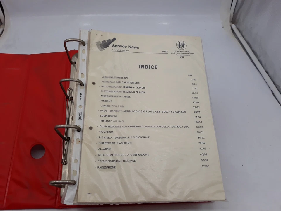 Manuale officina Alfa Romeo Alfa 156 Volume N. 3 procedure per riparazioni 1997. - Immagine 3 di 4