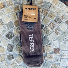 Adidas Merino Wool Blend Socks Shoe Size 9-12 Climawarm Crew Sock One Pair NWT