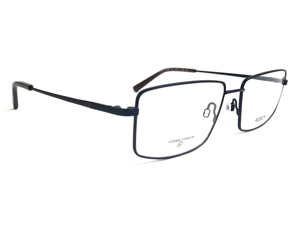 Monturas para gafas Flexon H6069 410 azul marino rectangular borde de alambre 57-17-150 Foto 2 de 4
