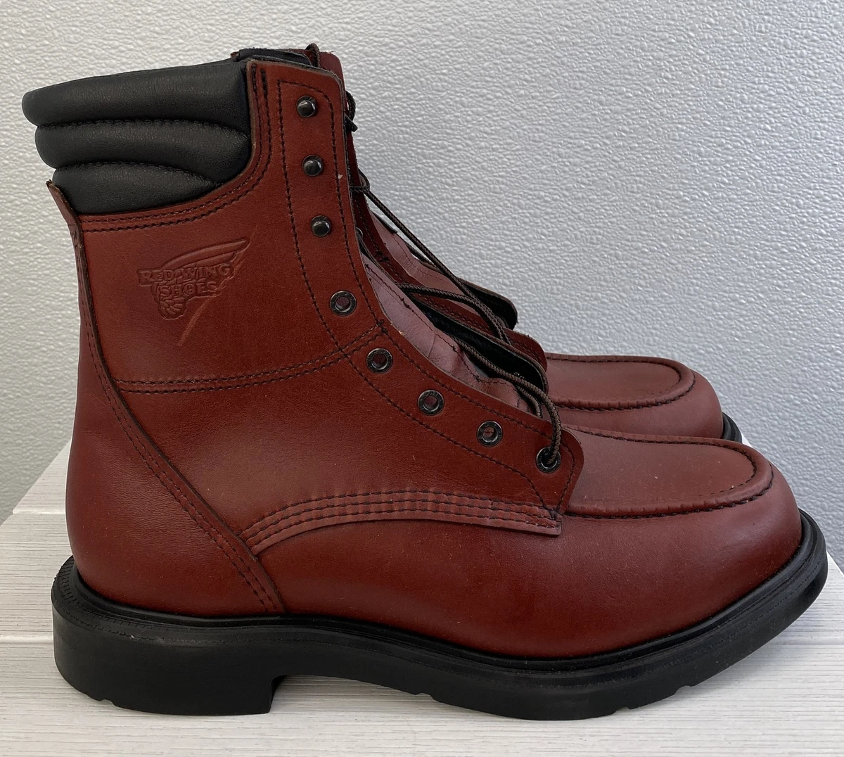 Red Wing Vintage Cherry Brown Leather Lace Up Men\'s Work Boots - Size 10.5 Red Wing - Men main image 3