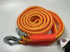 Carquest Heavy-duty, High-strength Towing 14 Feet Tow Rope With Hooks, 6000 Lbs