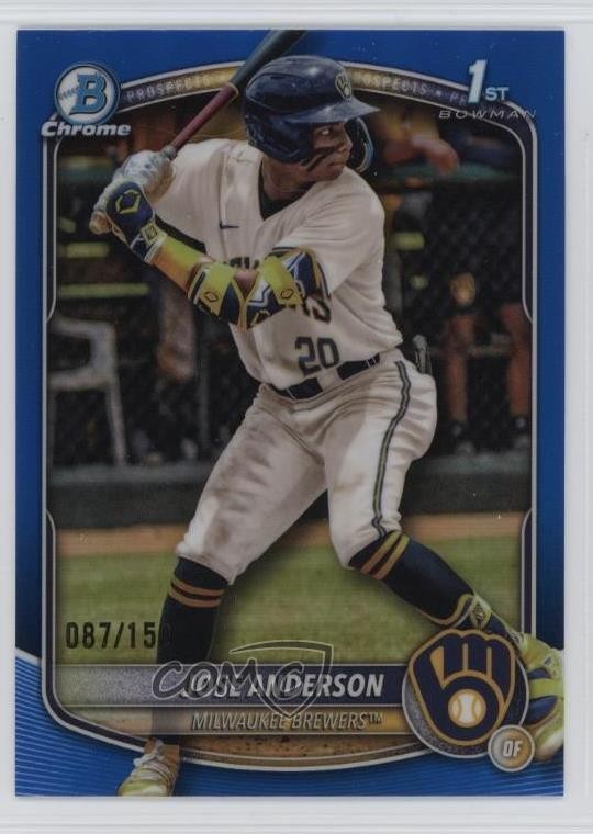 2025 Bowman Chrome Prospects Blue Refractor 87/150 Jose Anderson #BCP-193 v8j