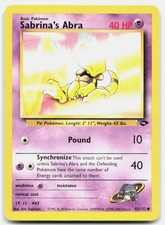 Gym Challenge Sabrina's Abra 93/132 LP Pokemon Unlimited Common Tcg Card