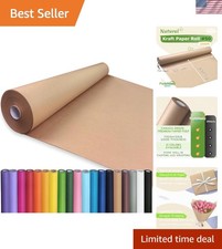 PerkHomy 30" x 2,400" 200' Brown Kraft Paper Roll for Craft Bulletin Board Pa...