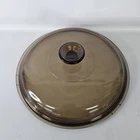 Pyrex Marked 7 Corning Vision 10 5/8” Amber Brown Glass Replacement Lid