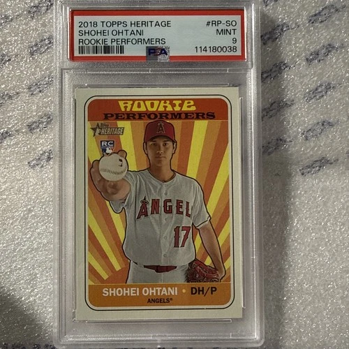 2018 Topps Heritage Shohei Ohtani #RPSO Rookie Performers RC PSA 9 Rookie Card