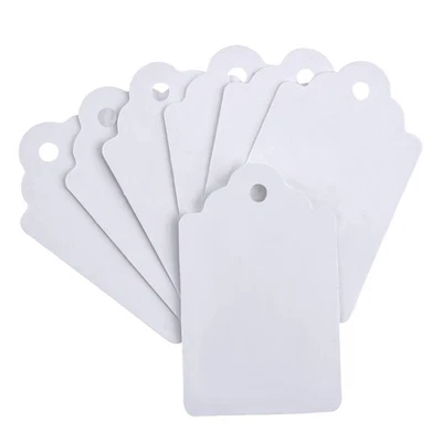 BROTHERSBOX 1000pcs Price Tags Without String, 1.75" x 1.093" White no string,