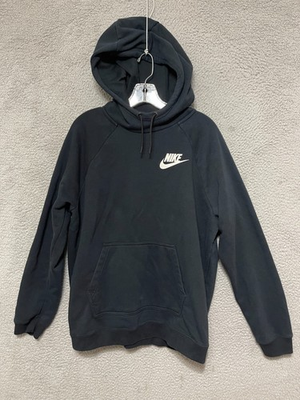 #ad Nike Hoodie Mens XL Black Club Fleece Pullover Swoosh Sweatshirt AA1539 010 $19.99