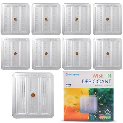 10Pc 500 Gram Silica Gel Desiccant Canisters, Rechargeable Gun Safe Dehumidifier