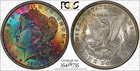 1884-O $1 PCGS MS64 CAC Rainbow Toned Morgan Silver Dollar 35418735