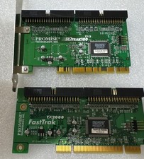 Promise Technology Ultra100 TX2 IDE PCIe Raid Adapter Card, lot of 2pcs. Used.