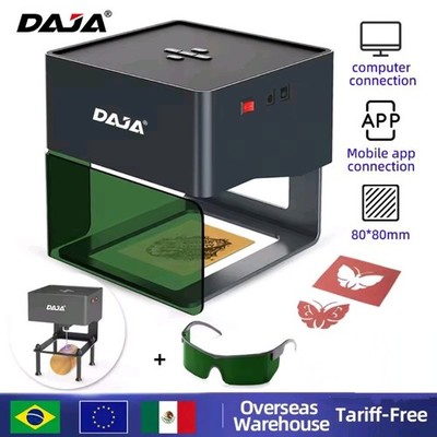 DAJA DJ6 tragbarer Lasergravierer - 80 x 80 mm, Bluetooth, DIY-Werkzeug, einfach zu bedienen