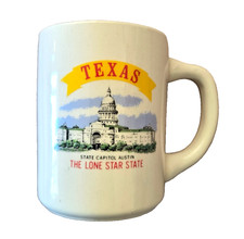 VTG Texas Coffee Cup Mug The Lone Star State Capitol Austin Made in the USA