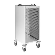 GGM Gastro Tablettwagen - Edelstahl - f&uuml;r 18 Tabletts - 400x280mm - mit