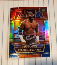 Cedric Alexander Panini Select WWE RAW Concourse Level Red & Blue Prizm