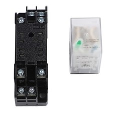 Electromagnetic Relay Set Three DC 12V DPDT Relays and Sockets for Use