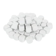 60Pcs Rounded Blank Six Sided Dice 16mm/0.6inch Acrylic Dice, White