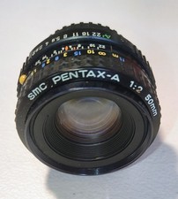 Pentax-M SMC 50mm 1:2 Lens Manual Black  K Mount