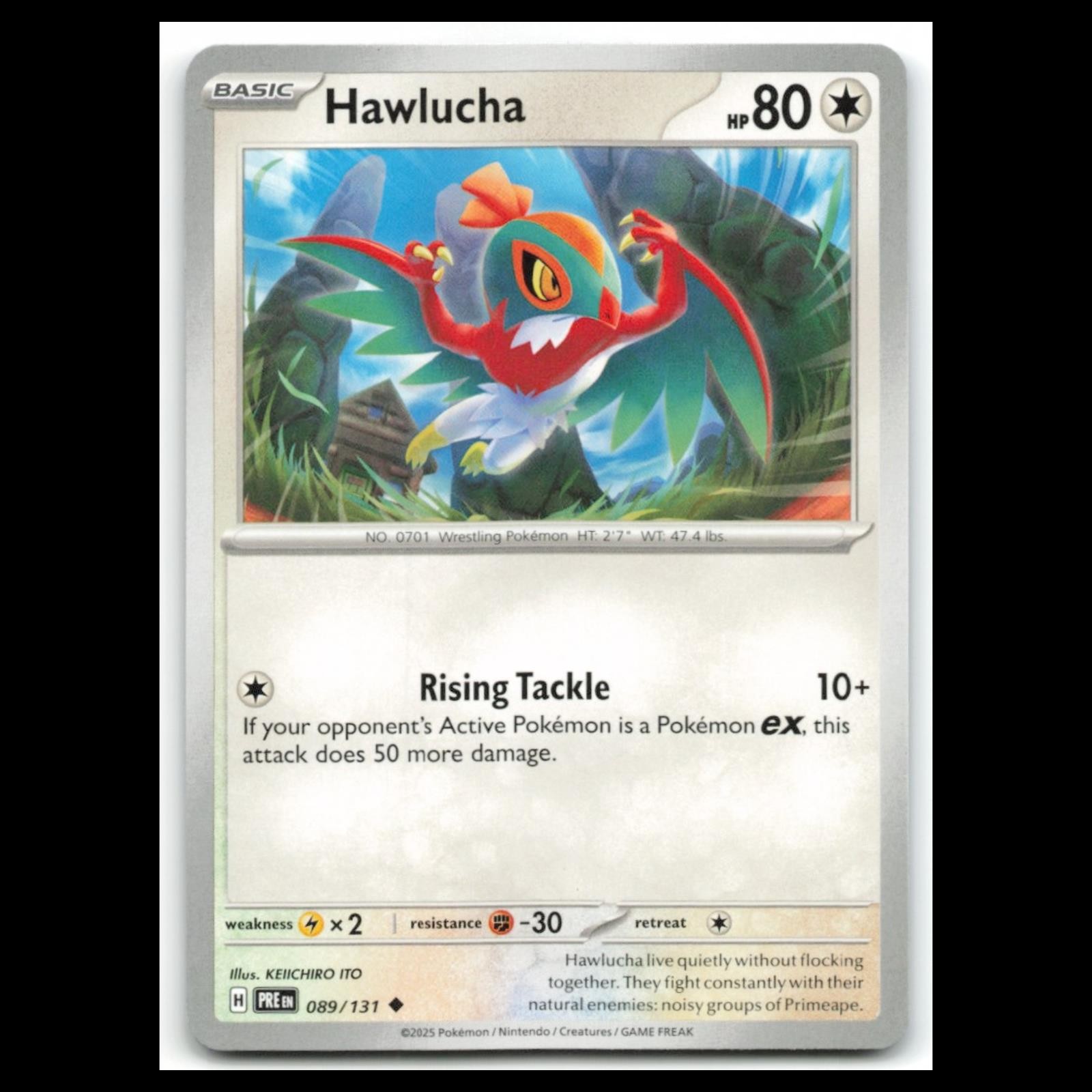 Hawlucha #89 2025 Scarlet - Violet Series - Prismatic Evolutions Uncommon Card