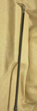 Vintage Antique Solid Chrome Bird Head Handle Metal Walking Stick Cane ITALY