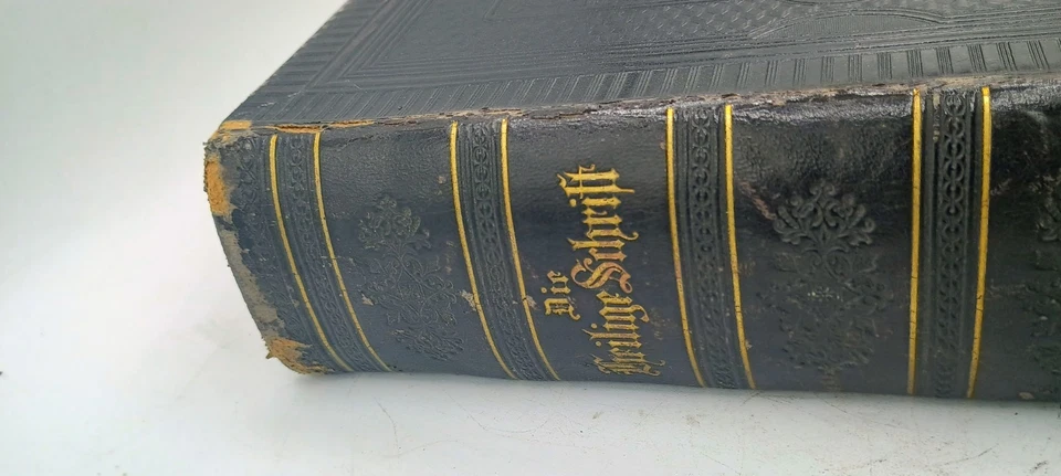 Antique 1901 German Family Bible W Rec. Lutheran HEILIGE SCHRIFT,  Pub St Louis  - Image 3 of 4