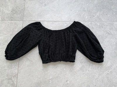POUPETTE ST BARTH Blusentop Cropped GR XS Schwarz