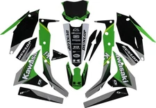 Dcor COR 9 Kawasaki Complete Graphics Kit - Black Motorcycle Dirt Bike 20-20-233