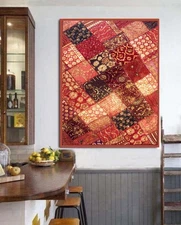 Festive Season Gift Wall Hanging Decor Cotton Handmade Throw Tapestry Patchwork