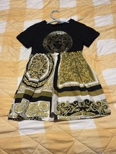 NWT Authentic VERSACE Girl's Patchwork Heritage Medusa Dress size 4A- 104 cm