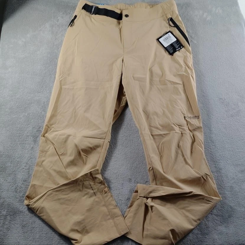Columbia Titanium Pants Womens 10 Short Tan Wanoga Straight Leg Omni-Shield