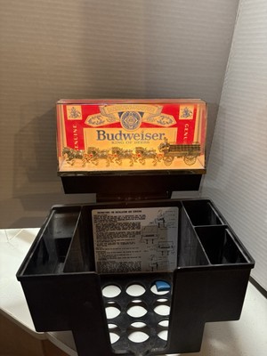 Vintage Budweiser Clydesdale Team Bar Light  & Napkin Holder TESTED - Mancave