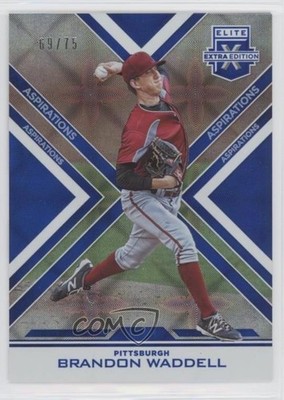 2016 Panini Elite Extra Edition Aspirations Blue 69/75 Brandon Waddell #17 3c7