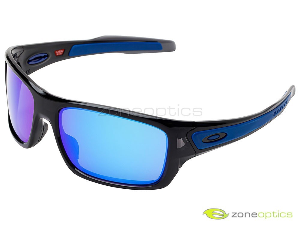 Oakley Turbine Sunglasses OO9263-05 Black Ink/Sapphire Iridium | eBay