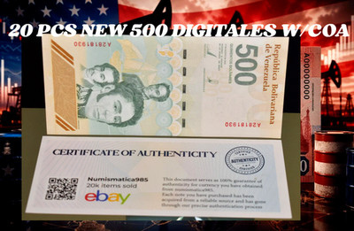 VENEZUELA 500 DIGITALES 2023 NEW NOTES 500 Million Bolívares Series COA. 20 Pcs