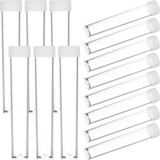 30 Pcs Plastic Tubes With Caps Clear Storage Containers For Small Items
