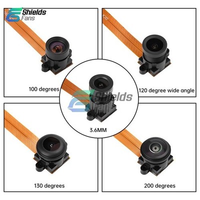 OV5640 Camera Module 100°/120°/200° Wide Angle Lens DVP Interface For ESP32 K210