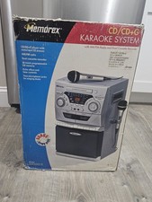 Memorex MKS5012 Karaoke System CD G AM/FM Dual Cassette w/ Microphone CD's