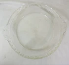 PYREX Scalloped Edge & Handles PIE PAN Plate 9” pie plate Dish #228 Glass