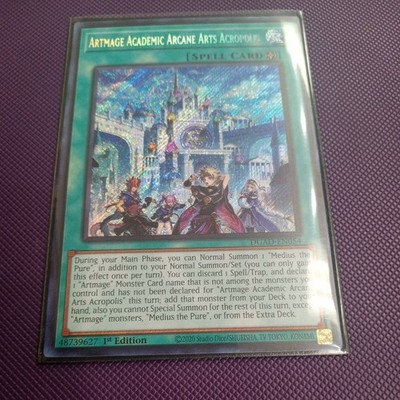 Yu-Gi-Oh! Artmage Academic Arcane Arts Acropolis DUAD-EN054 Secret Rare ...