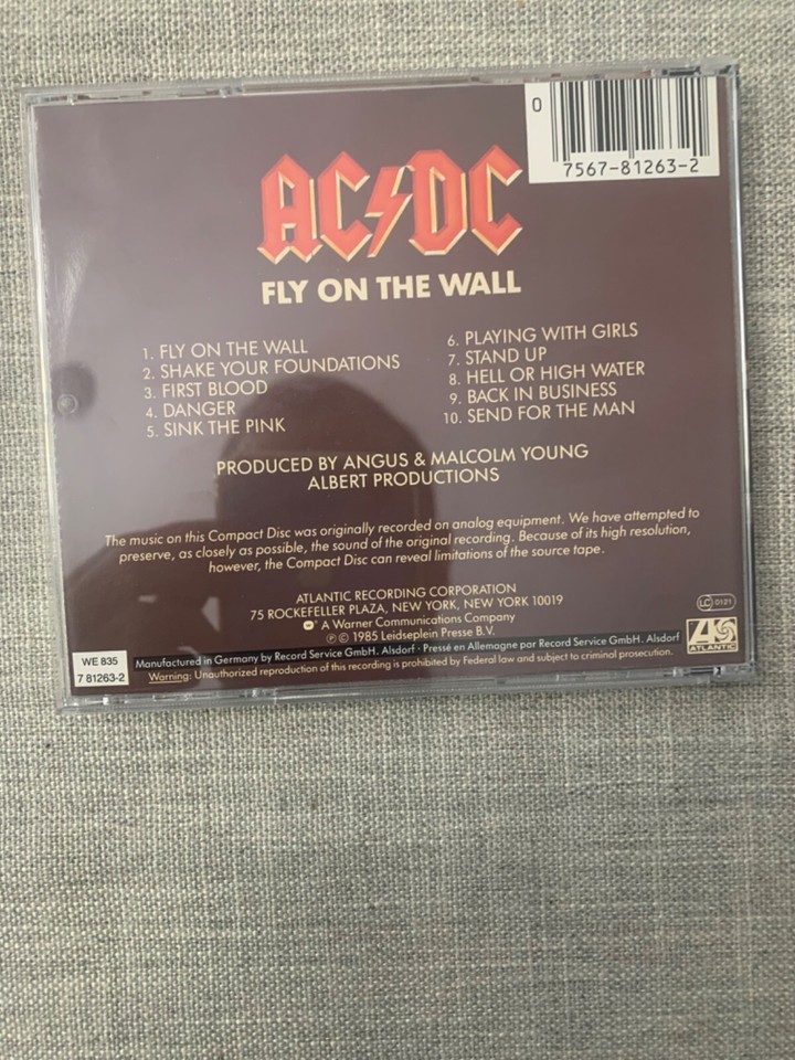 AC/DC Fly on the Wall German CD | eBay