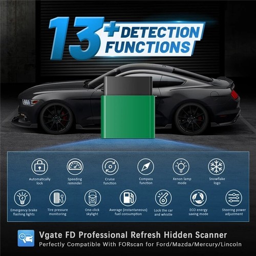 Adaptador G9 Vgate VLinker FD OBD2 Bluetooth Escáner BLE FORScan para iOS Android - Imagen 11 de 12