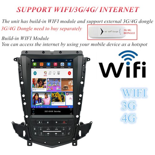 9.7" Android 11 Stereo Radio GPS FM Player For 2009-2012 Cadillac SRX w/ Carplay - Picture 7 of 23