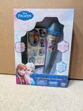 Disney Frozen 2 sparkling ice light up microphone  stickers music new in box