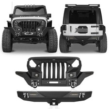 Mad Max Grille Front Bumper Rear Bumper Assembly For 2007-2018 Jeep Wrangler Jk Mad Max Grille Front Bumper Rear Bumper Assembly For 2007-2018 Jeep Wrangler Jk
