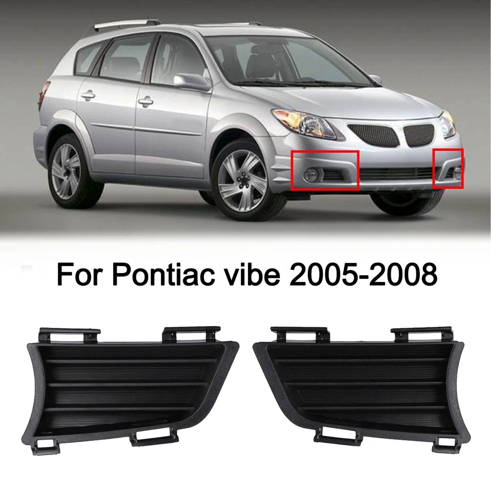 2Pcs Front Bumper Lower Fog Light Cover Outer Grilles For Pontiac Vibe 2005-2008 — 第 2/4 张图片
