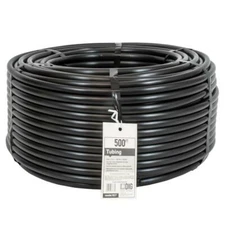 1/2 in. (.700 O.D.) x 500 ft Poly Drip Irrigation Tubing Black Garden Water Yard