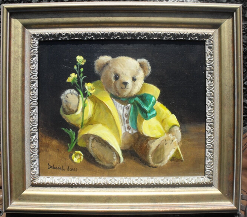 Deborah Jones - Original Oil Painting - Teddy Bear & Buttercups. Still Life. - Picture 3 of 6