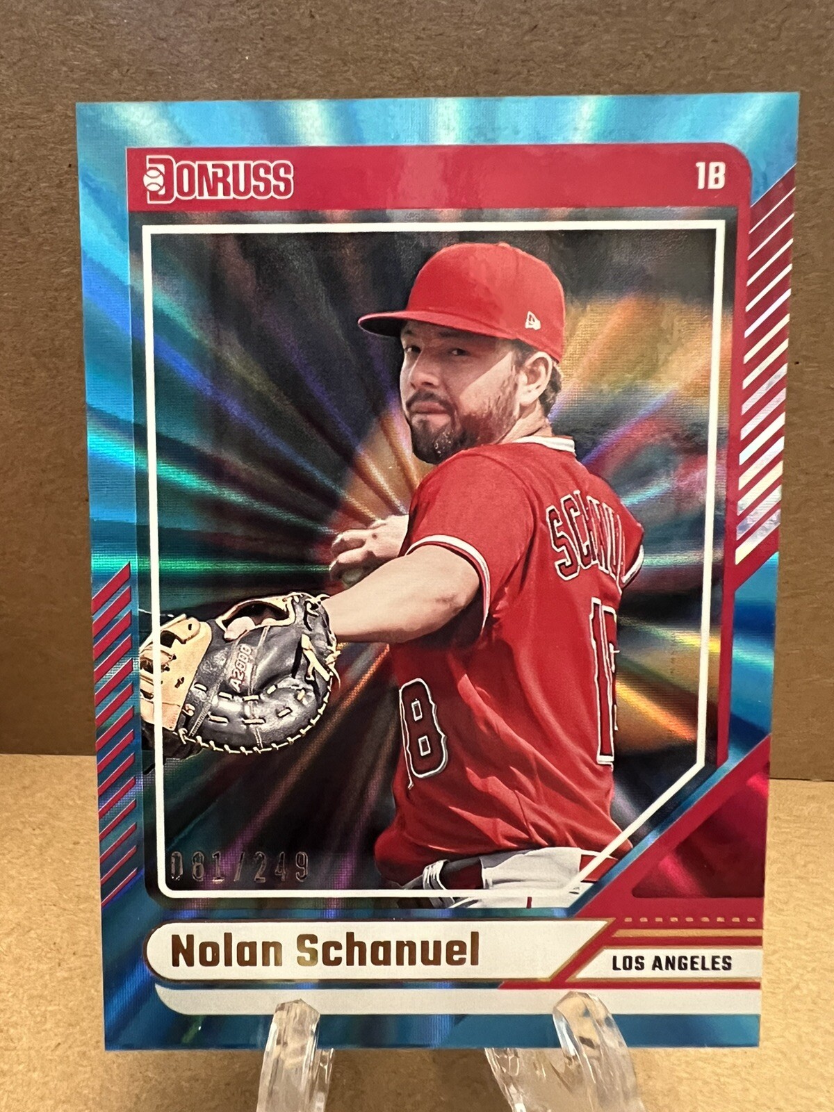 2024 Donruss Light Blue Lazer /249 #96 Los Angeles Angels